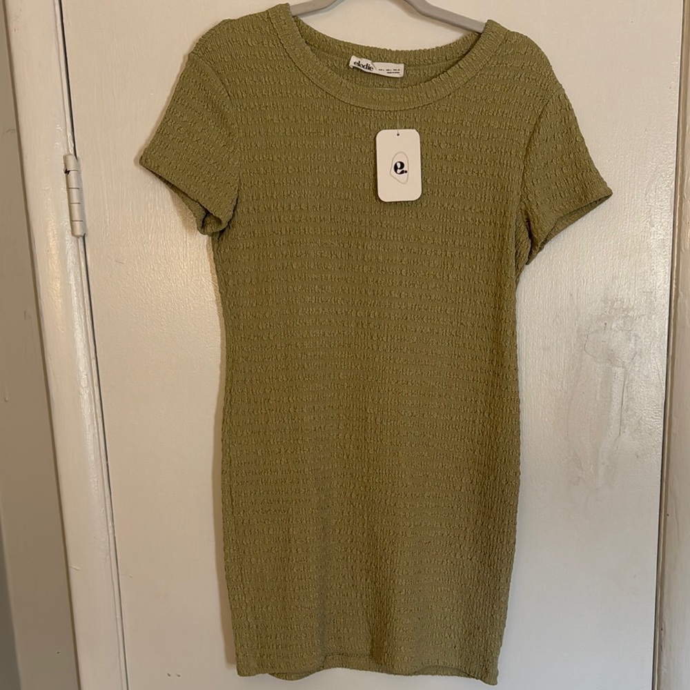 Elodie Olive Green Knit Dress